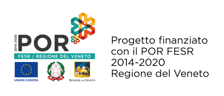 Progetto finanziato con il POR FESR 2014-2020 Regione del Veneto. Loghi dell'Unione europea, della Repubblica Italiana e della Regione del Veneto.