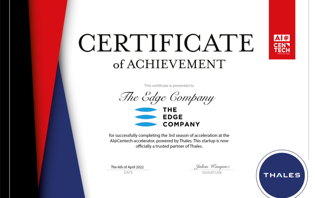 Thales Certificate AI@Centech